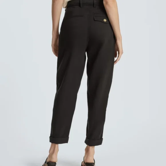 Everlane Chino Tencel Pants Relaxed Smart Casual Black Trousers NWT Size 8